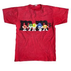M&M Promotional Red T-Shirt Medium Vintage Y2K Streetwear